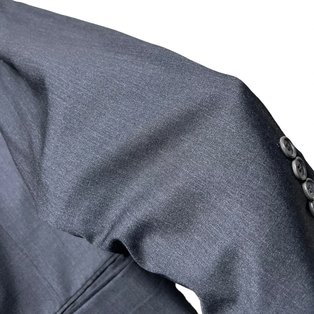 Brooks Brothers 1818 Madison Fit Mens Gray Wool Jacket Lined Size 43L Long